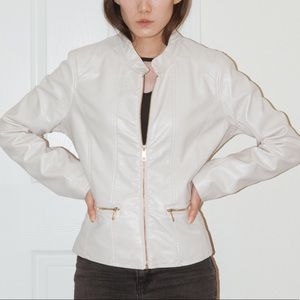 SOLD Cavalini vegan leather biker moto jacket